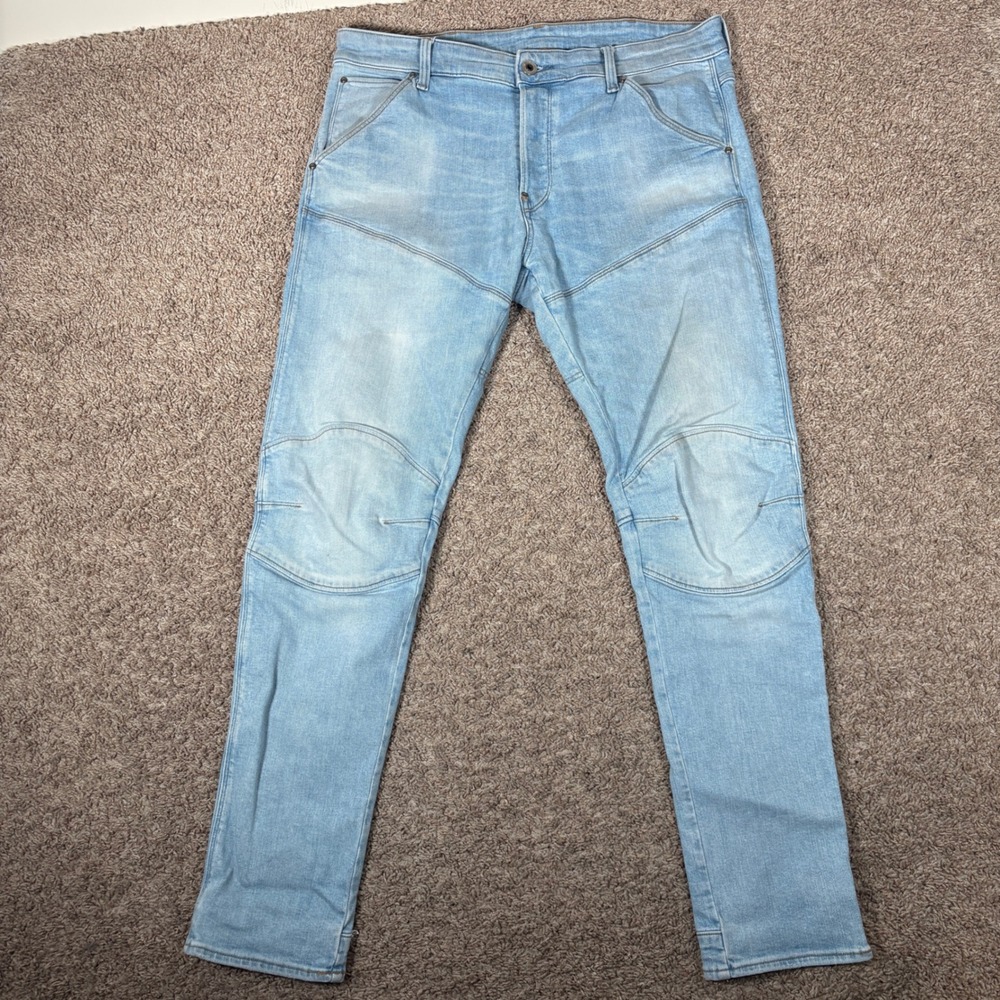 G-Star Raw 5620 3D Slim Elwood Jeans Light Wash Blue Mens 34x32 51025-B631-B251